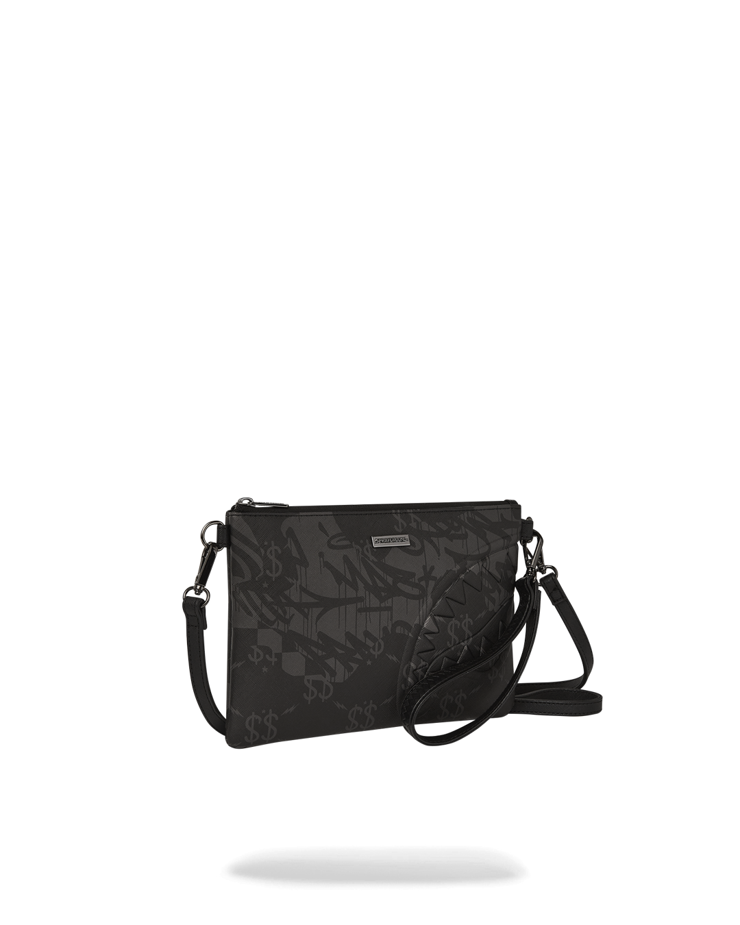 The Anna Foldover Crossbody Clutch Purse being worn as a crossbody clutch