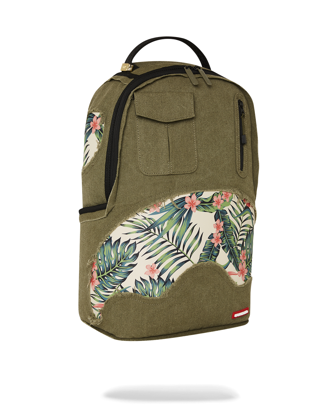 Interior laptop compartment of tactical sling backpack with mesh organizer pocket