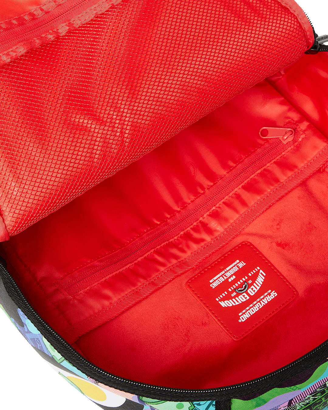 Sprayground Diablo luxury backpack worn by a traveler in an urban setting