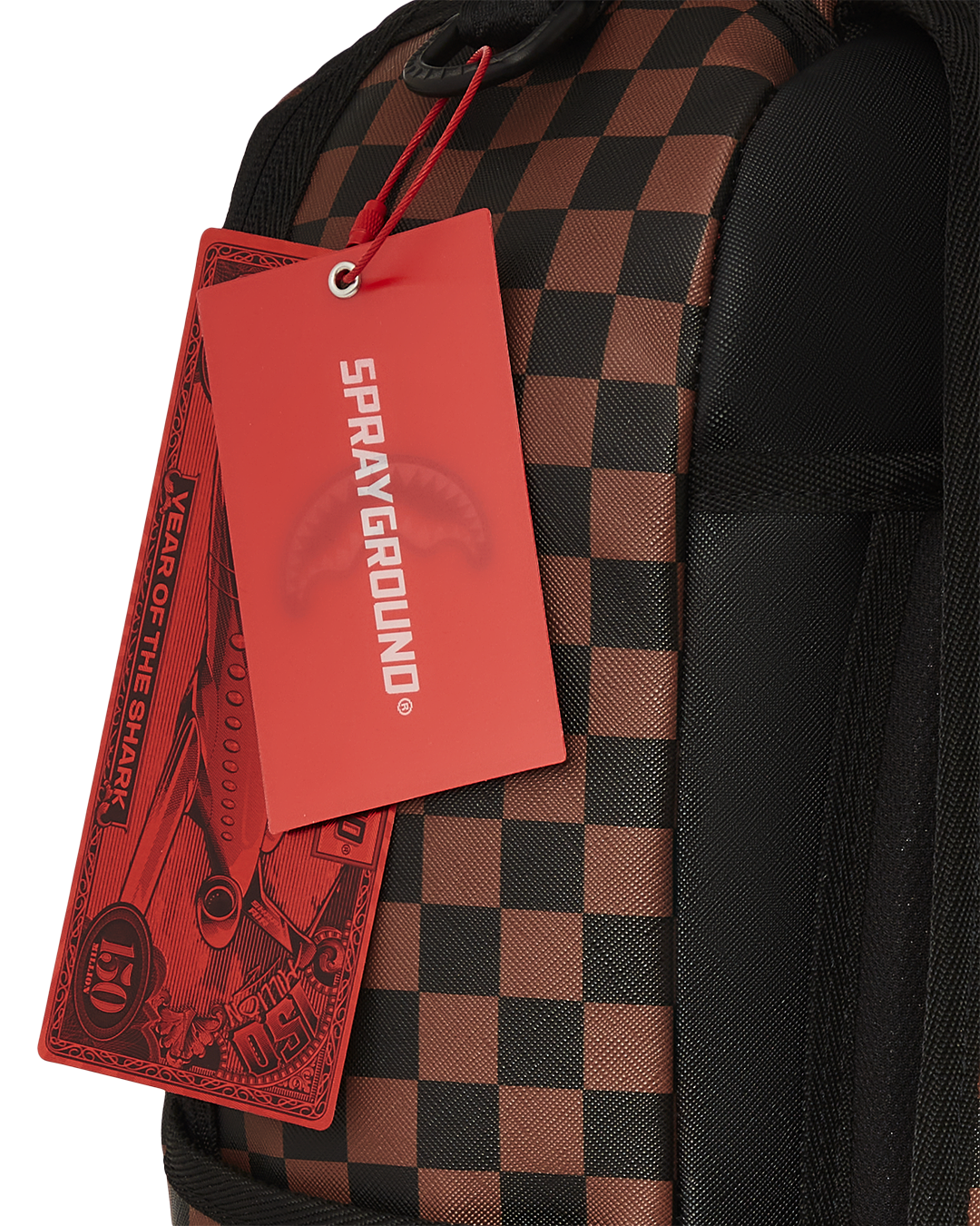 Far Out Deluxe backpack in faux leather, open to show laptop compartment