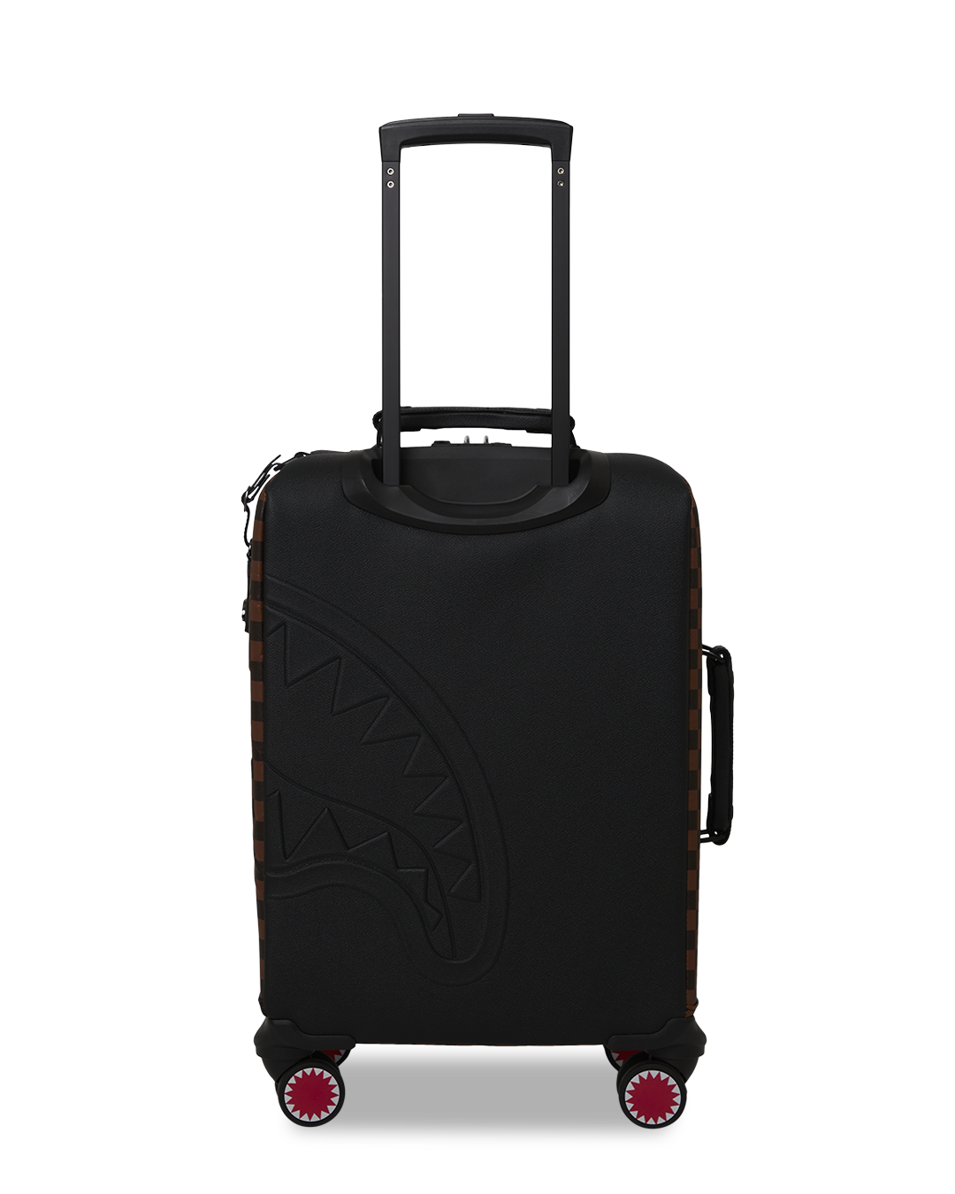 Interior view of the Checkpoint Royale Carry-On Luggage, highlighting its multiple pockets and compression straps for organized packing.