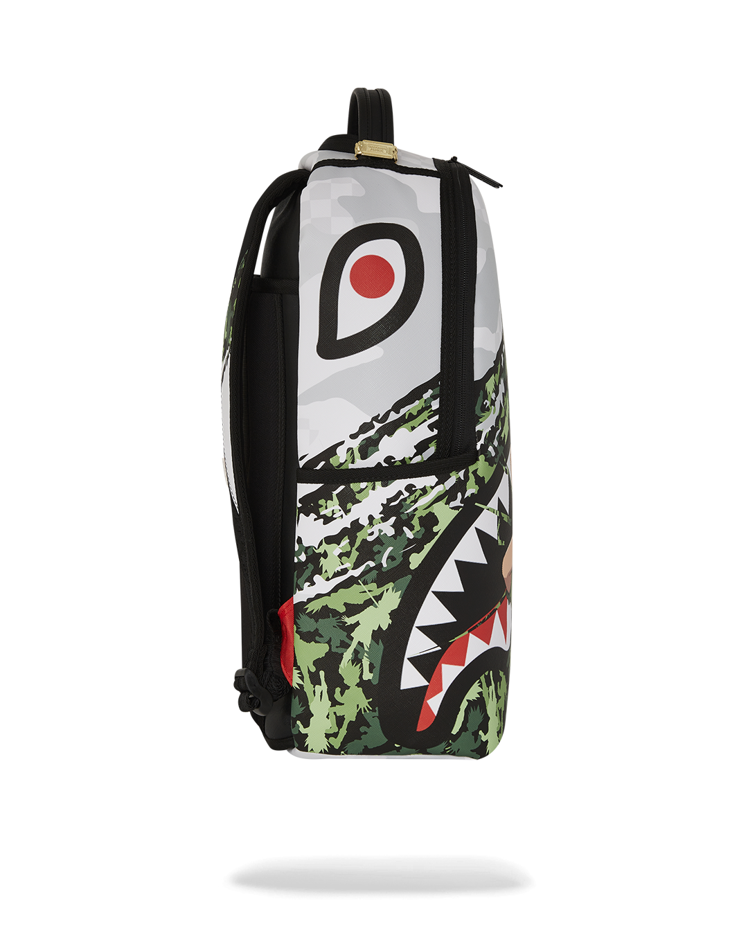 Interior view of the Sprayground Hunter X Hunter backpack with velour laptop compartment