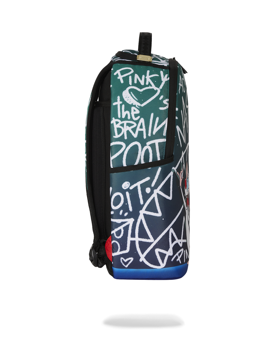 Interior view of the backpack with organized compartments