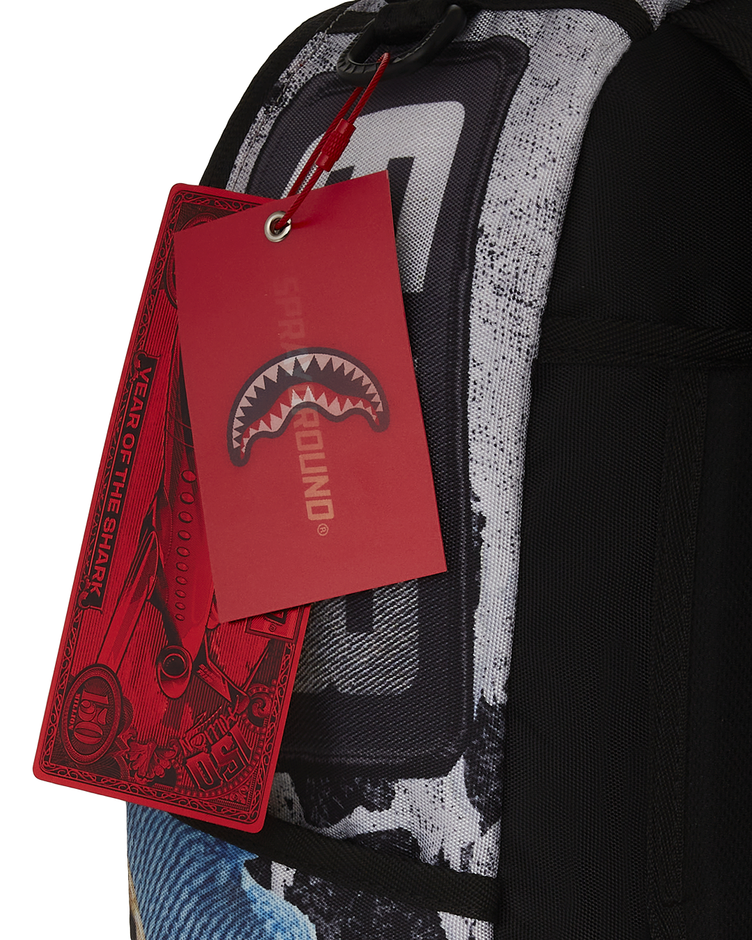 Open interior of the designer backpack highlighting velour laptop compartment.