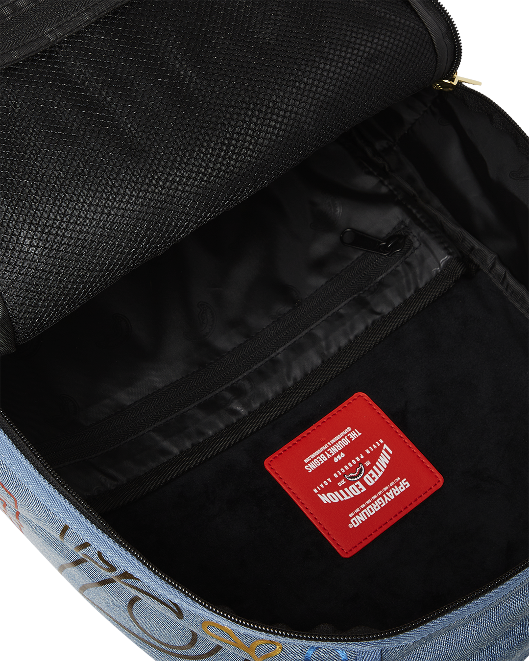 Interior layout highlighting laptop compartment and mesh organizer pocket