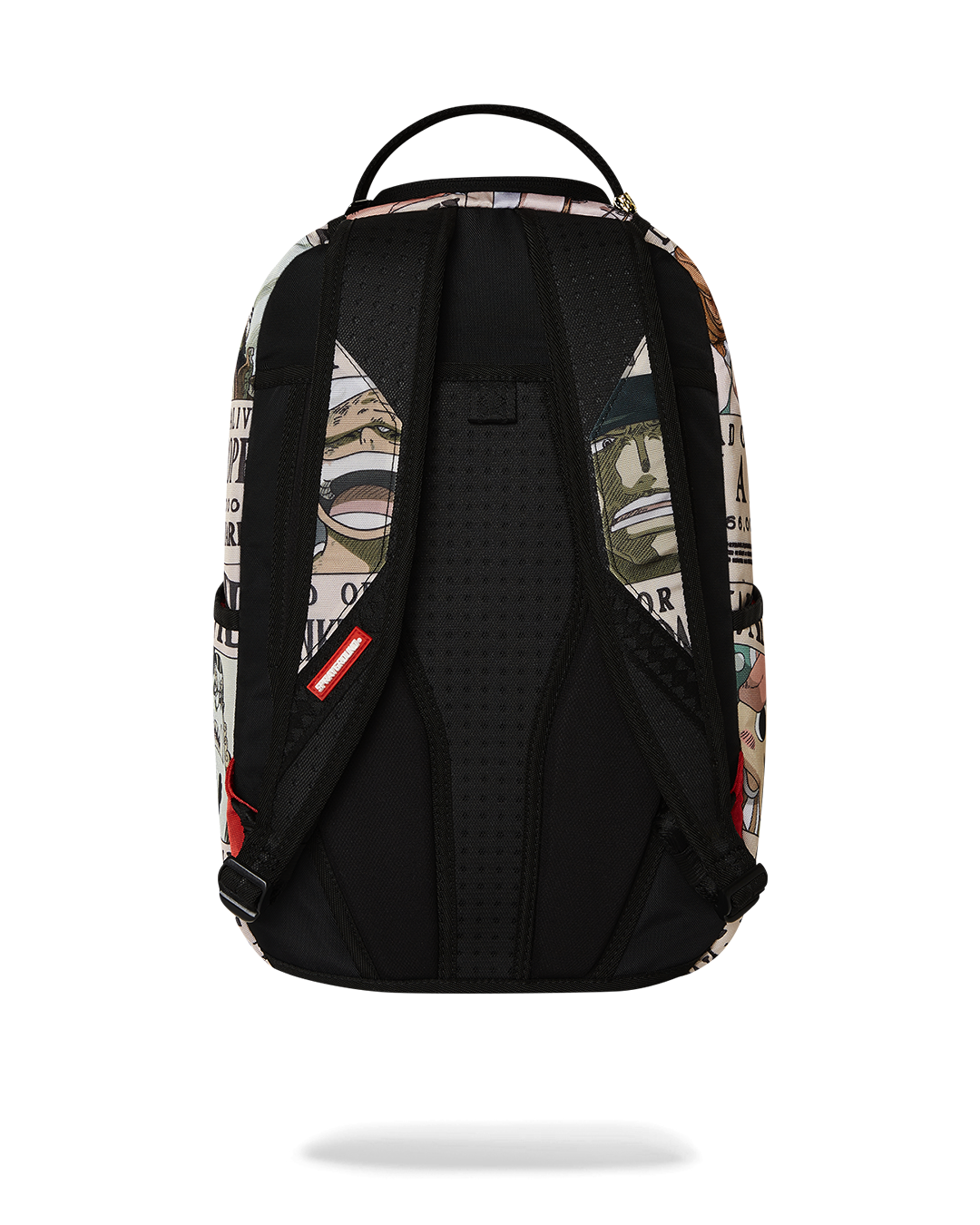 Front view of Sprayground Shark Backpack showcasing embossed shark mouth design.