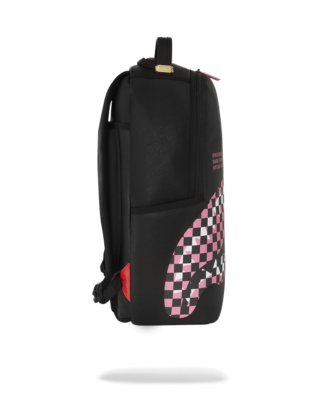 Backpack interior showing separate velour laptop compartment and mesh organizer pocket
