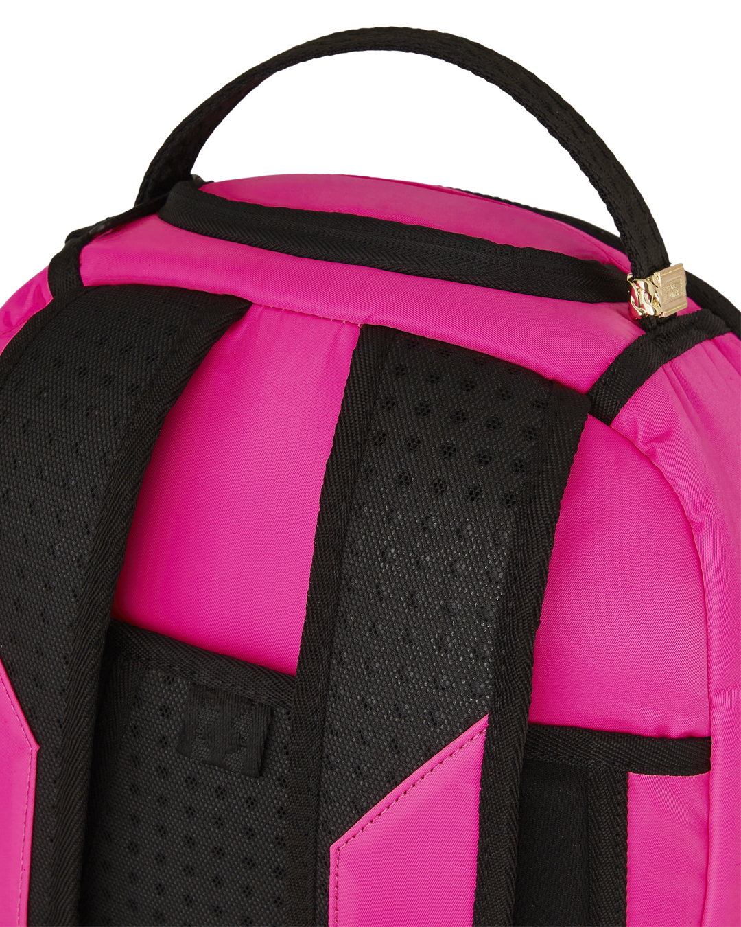 Side profile of ergonomic backpack worn during city commute
