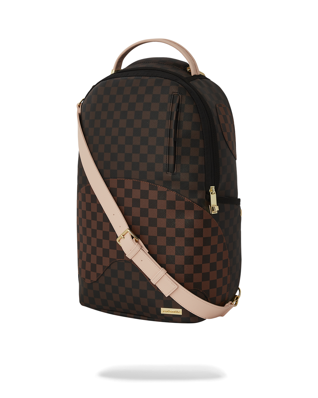 Side view of the backpack with adjustable straps and water-resistant fabric