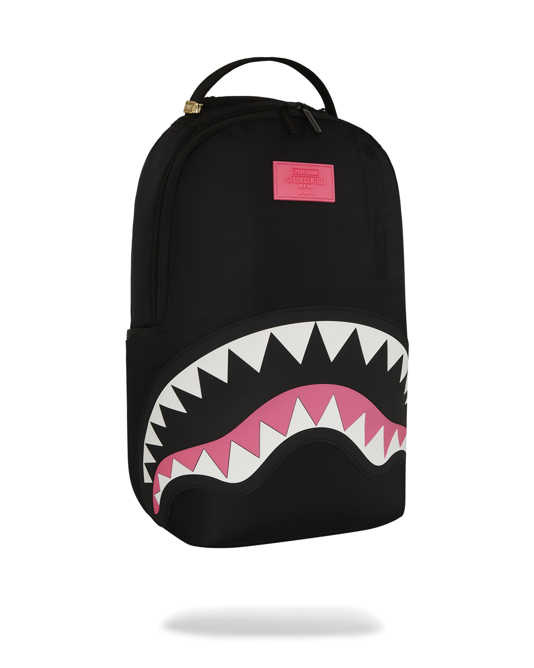 Close-up of the backpacks ergonomic mesh back padding and adjustable straps