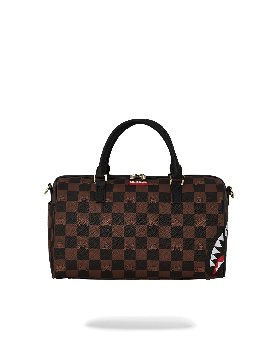 Faux Leather Mini Crossbody Duffle Bag with adjustable strap