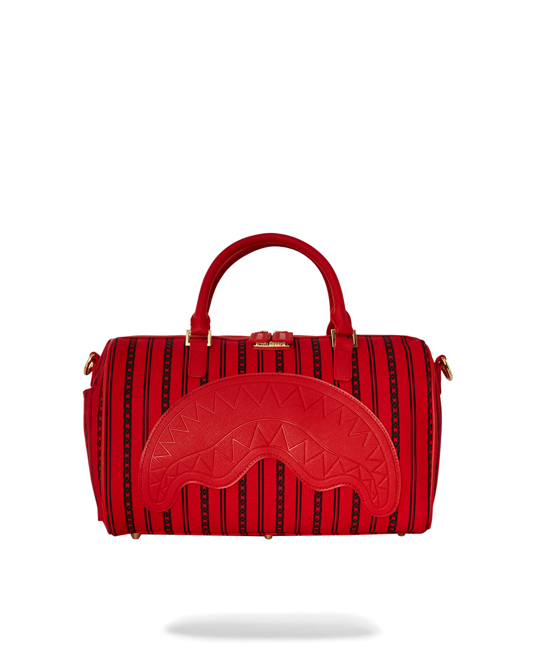 SkyChain mini duffle with adjustable crossbody strap on a city street