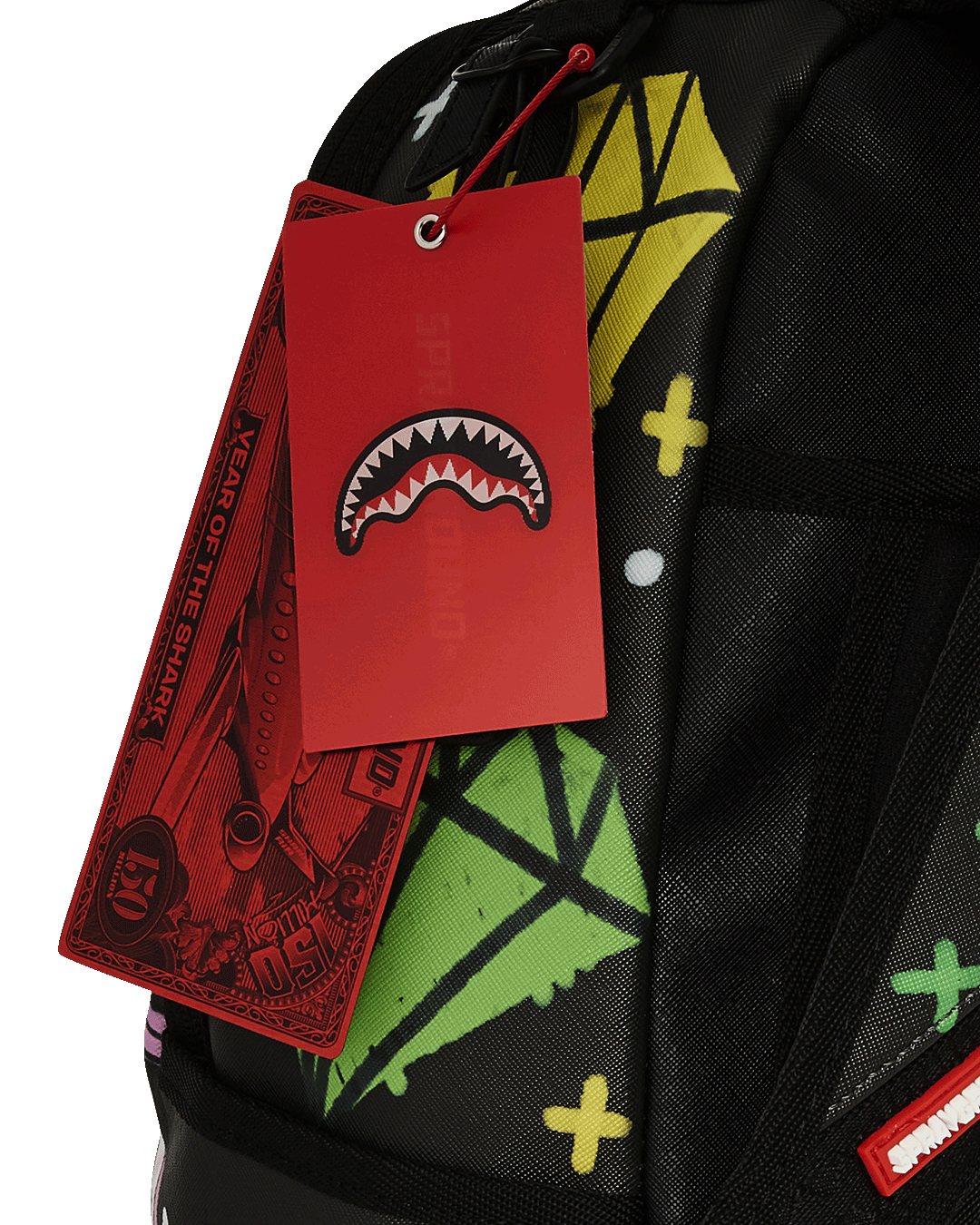 Backpack worn by a model, showcasing ergonomic straps and urban style