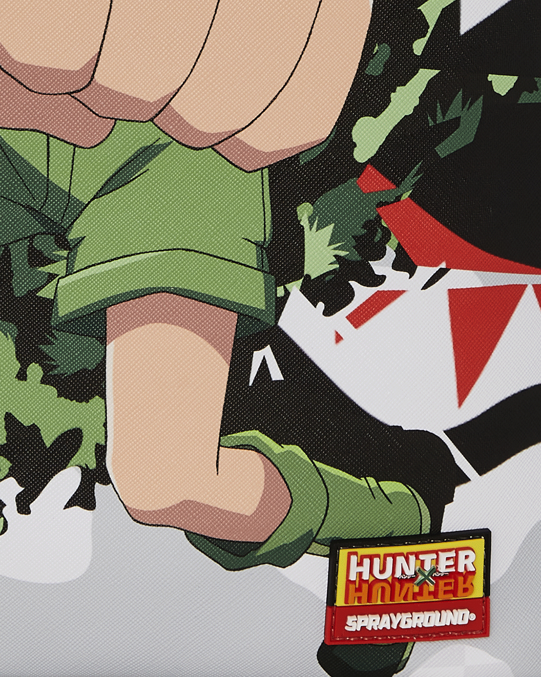 Interior view of the Sprayground Hunter X Hunter backpack with velour laptop compartment