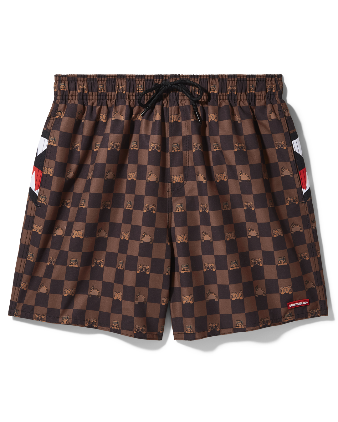 Men's quick dry swim shorts showing stretch fabric and side pockets, ideal for beach days