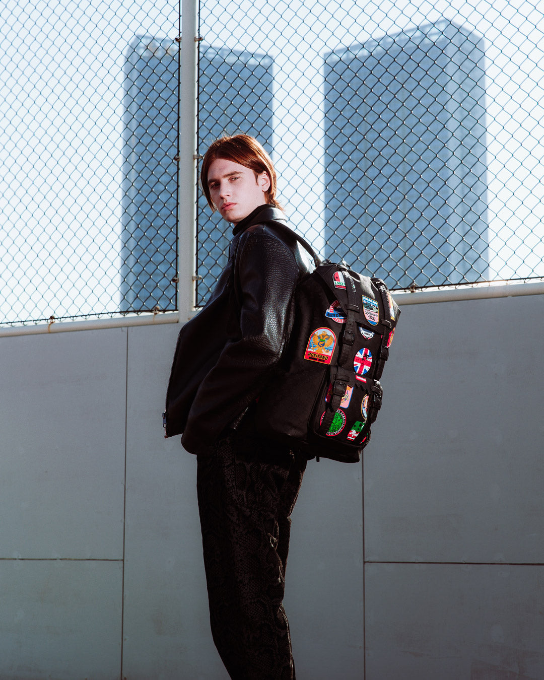 Interior view of the velour laptop compartment in the Billionaire Hills backpack.