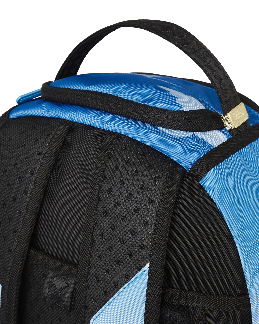 Front view of the animated backpack showcasing its fun design