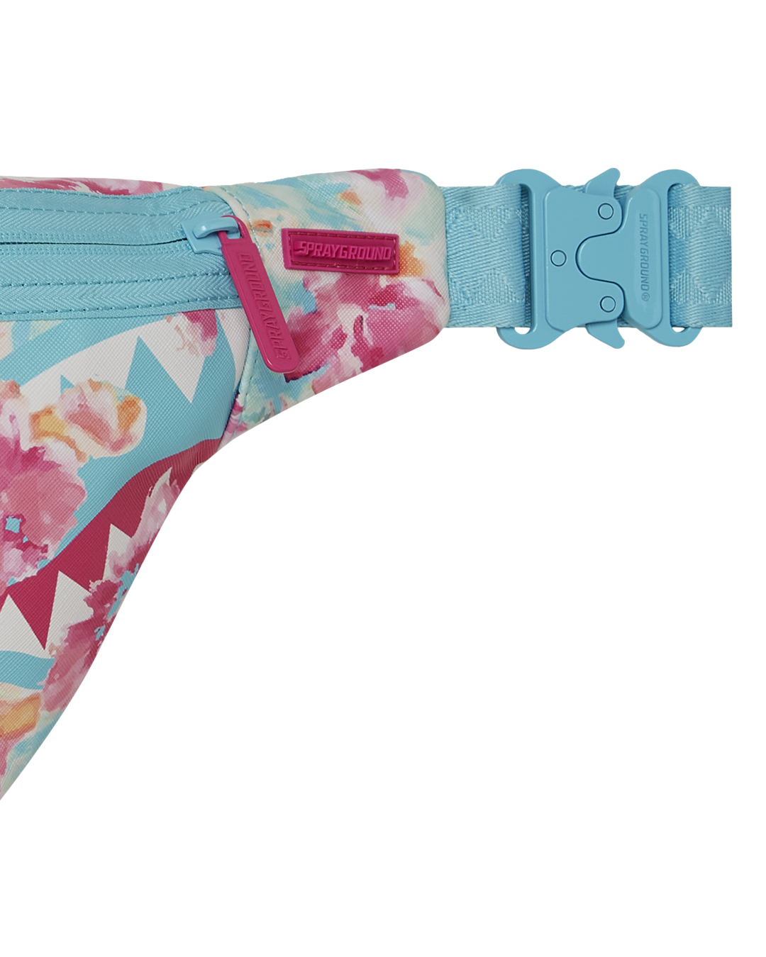 Close-up of the adjustable double-sided strap and metal buckle hardware on the Savvy Luxe Crossbody Bag.