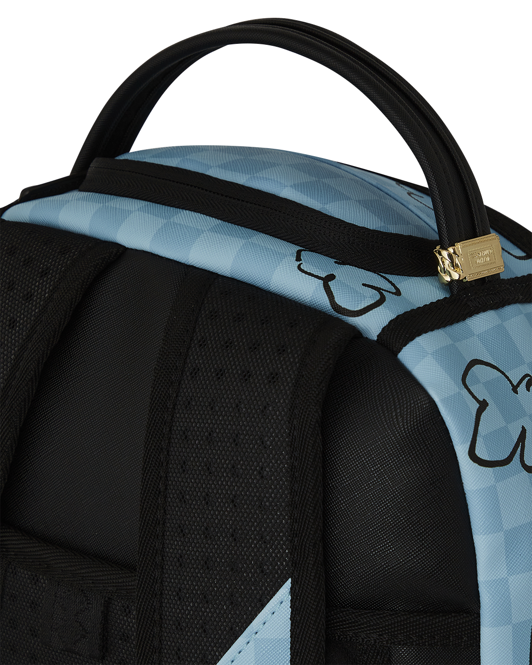Sprayground backpack pink with front zipper pocket and side pockets