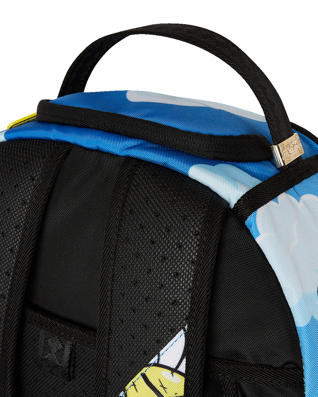 Sprayground Crazy Daisy Backpack with daisies and clear front pocket