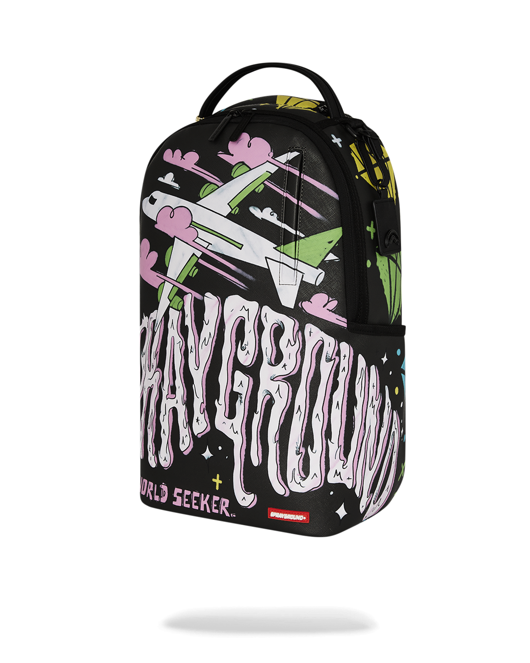 Backpack worn by a model, showcasing ergonomic straps and urban style