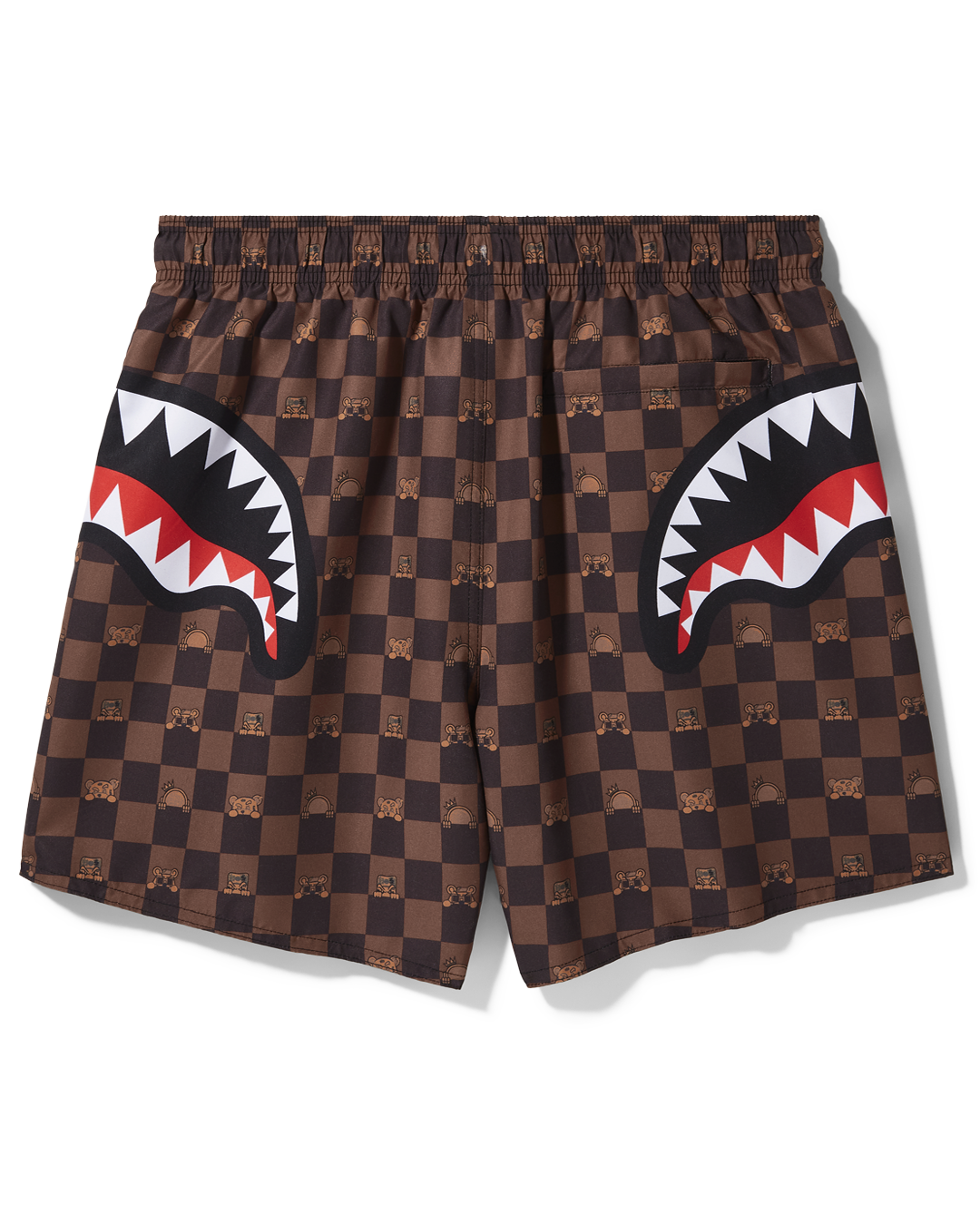 Close-up of the branded elastic waistband and perforated inner fabric for support