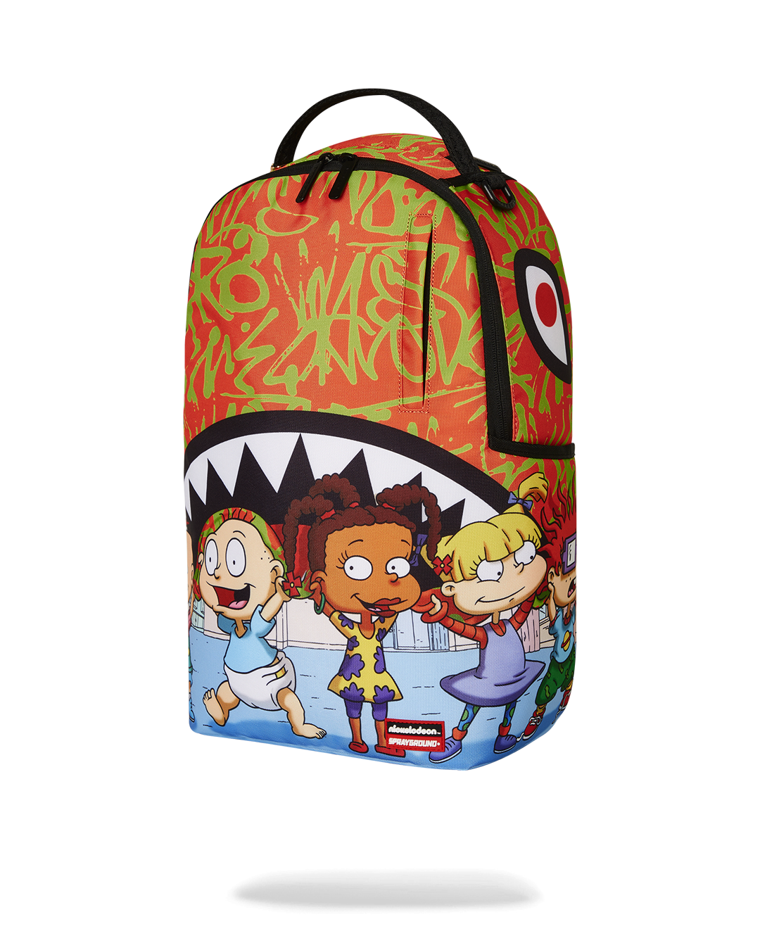 Laptop compartment and side pockets of the Rugrats Deluxe travel backpack for women.
