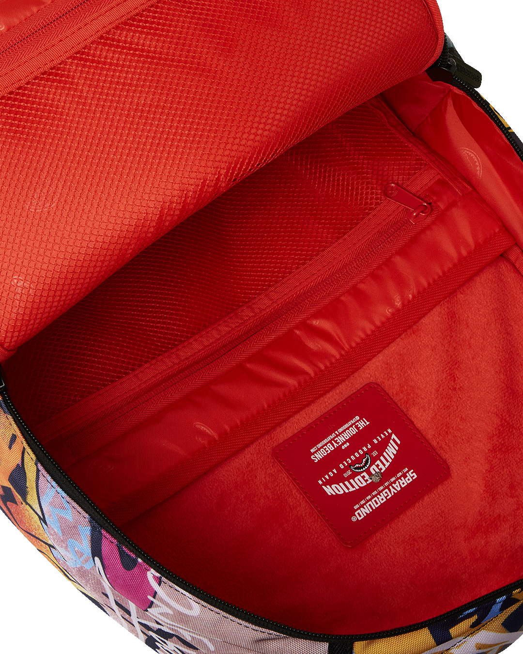 Side view of the backpack with adjustable straps and mesh back padding
