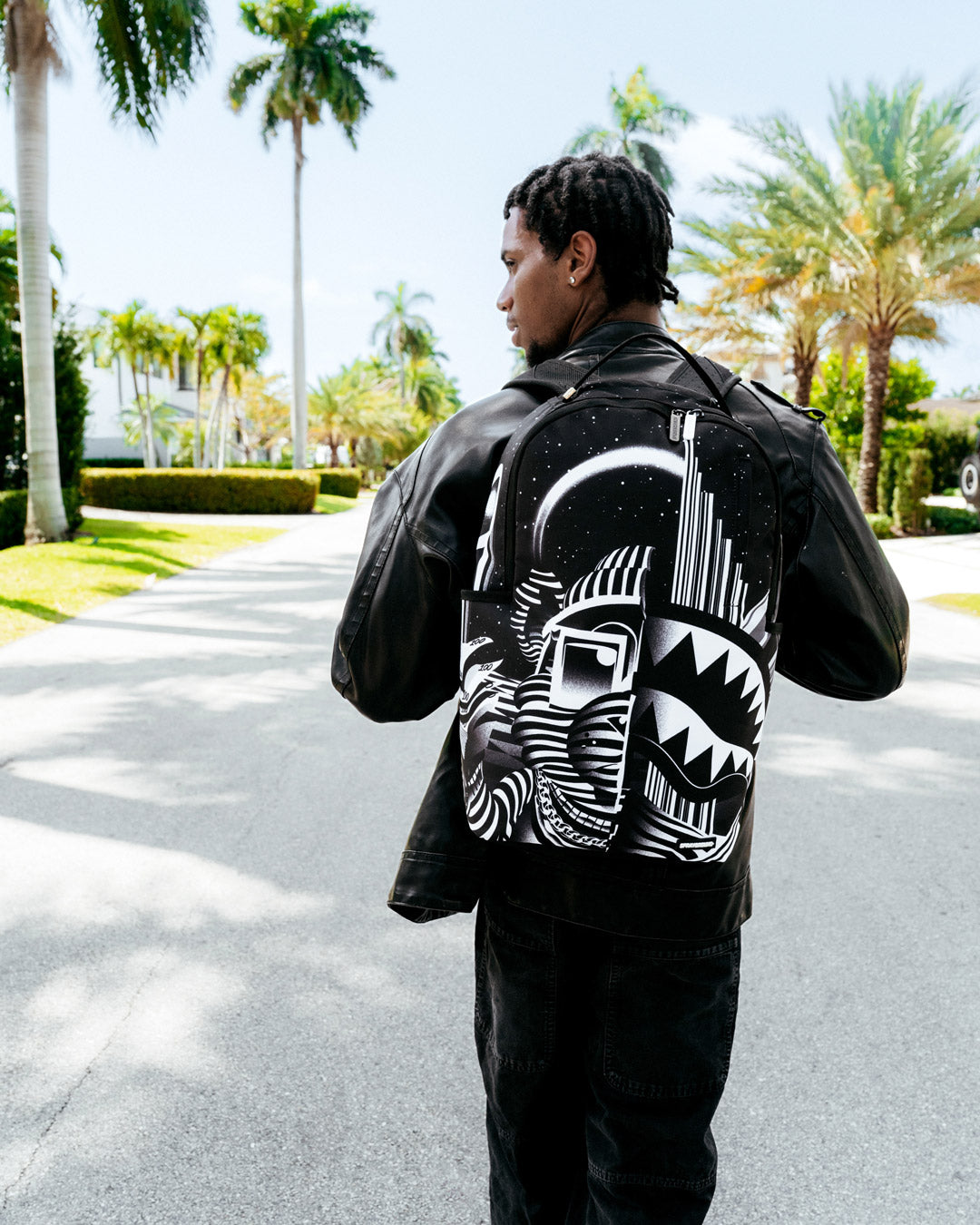 Sprayground backpack with velour laptop compartment and mesh organizer