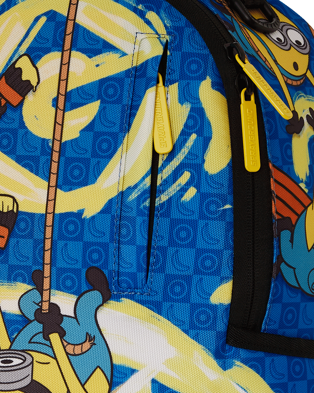 Side view of the Minions Adventure Backpack with adjustable straps
