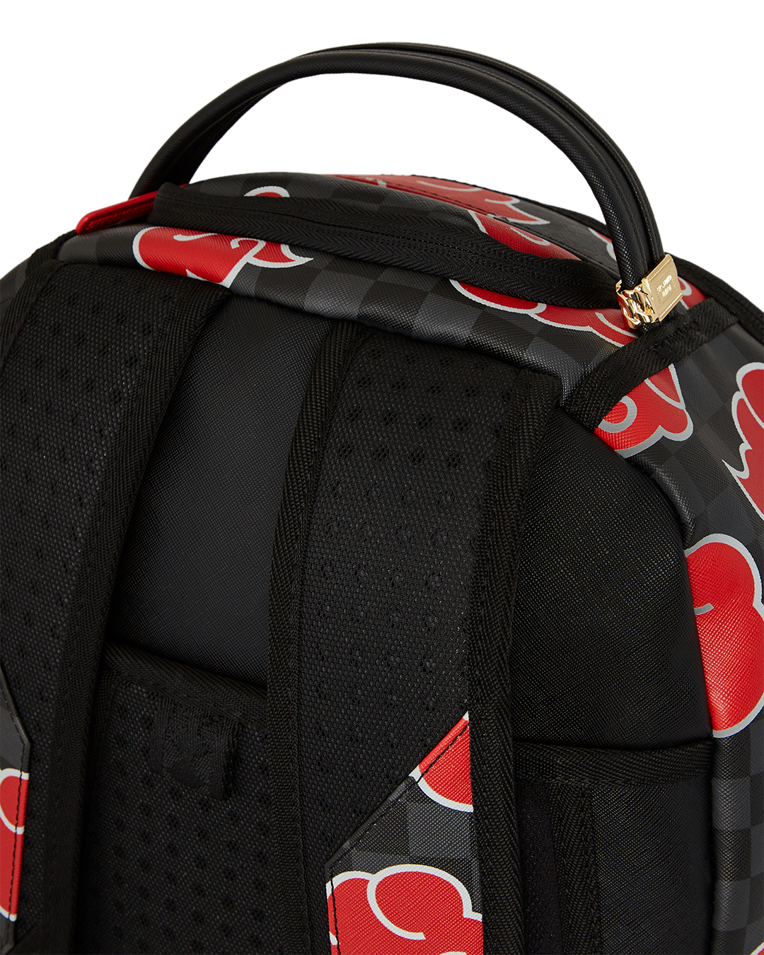 Naruto Itachi backpack front view with zipper pockets and anime design