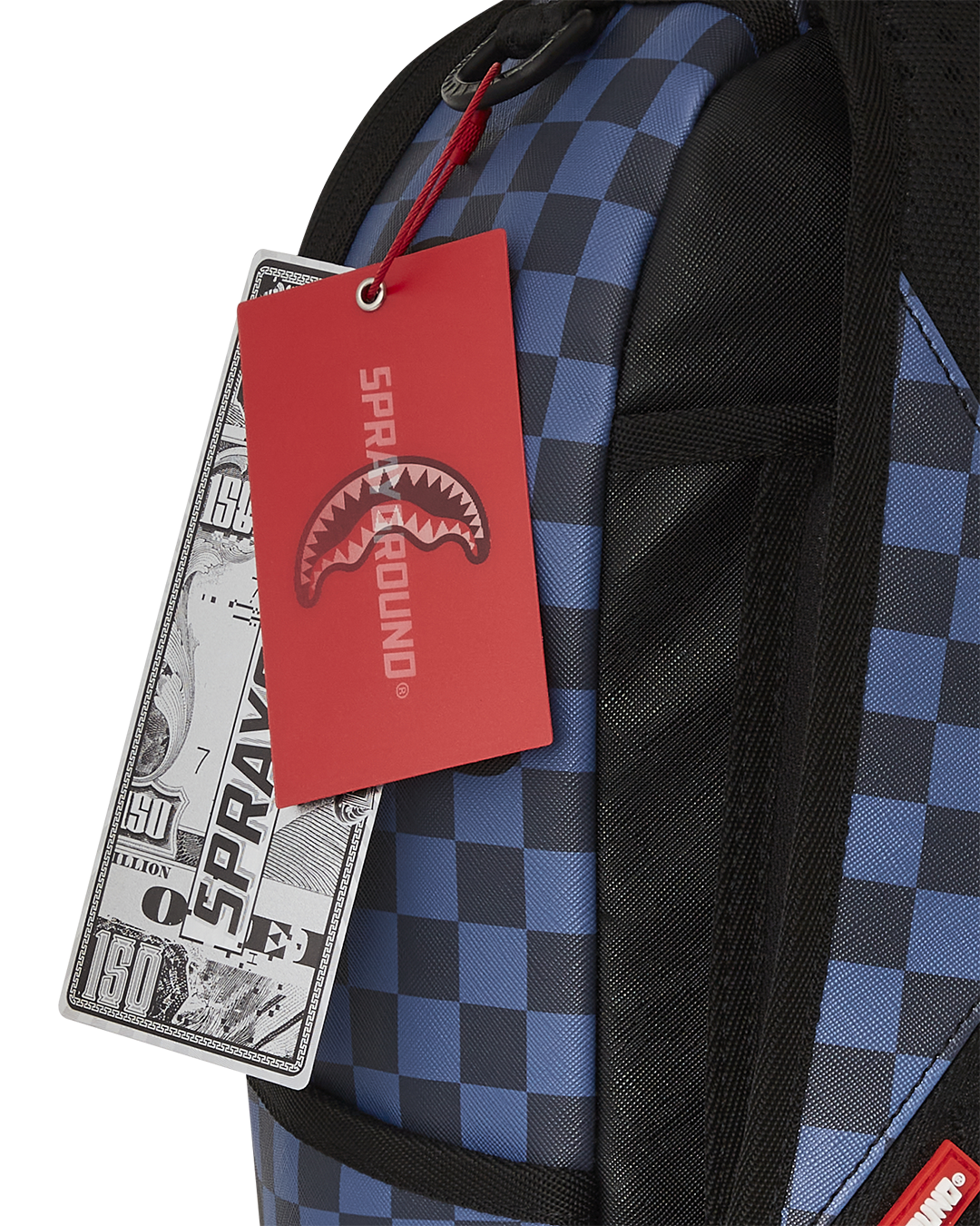 Interior of the backpack showing velour laptop compartment and organized pockets