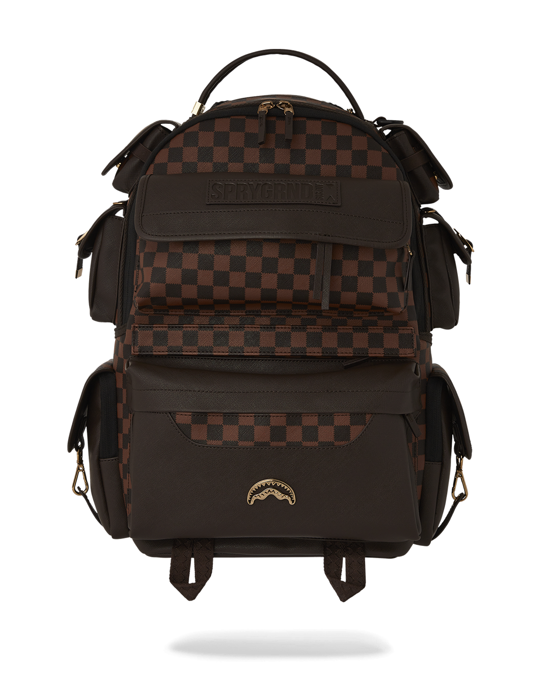 Compact tactical sling backpack worn by hiker on mountain trail