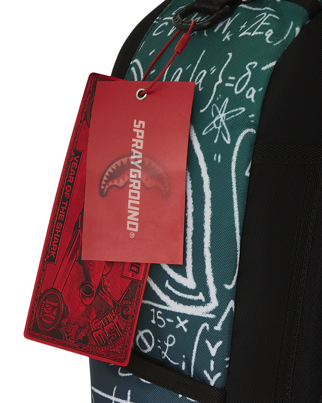 Front view of the pink Sprayground backpack showcasing its stylish design