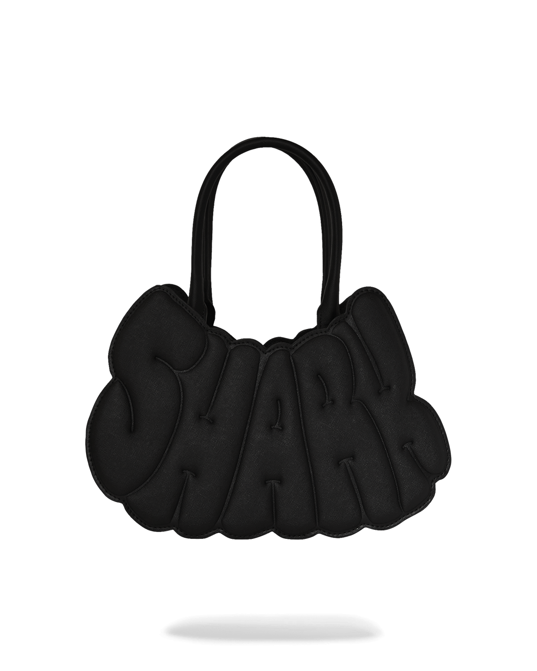 Side profile of the vegan handbag with soft handles and chain detail, ideal for daily wear