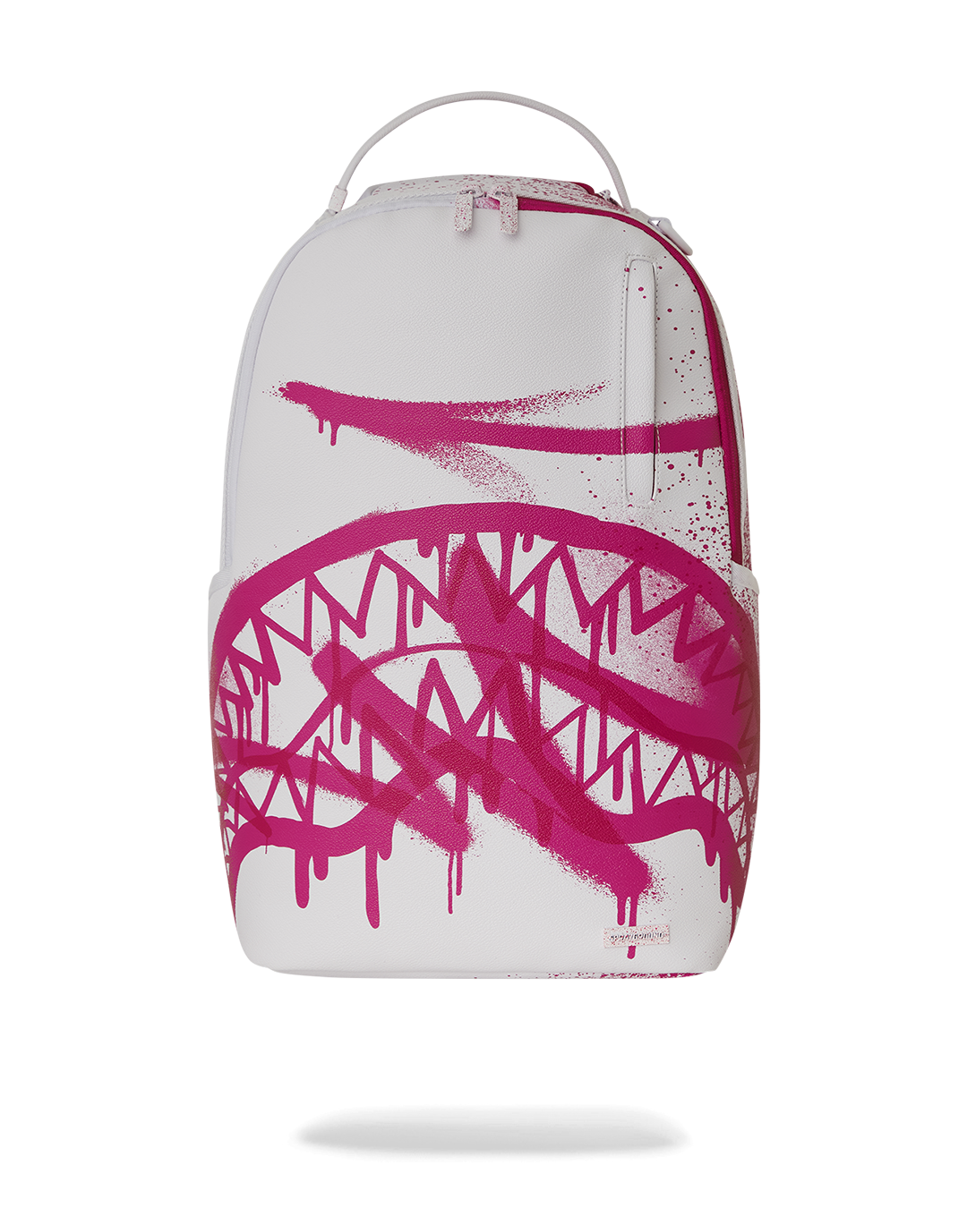 Faux leather designer backpack with front zipper pocket for travel