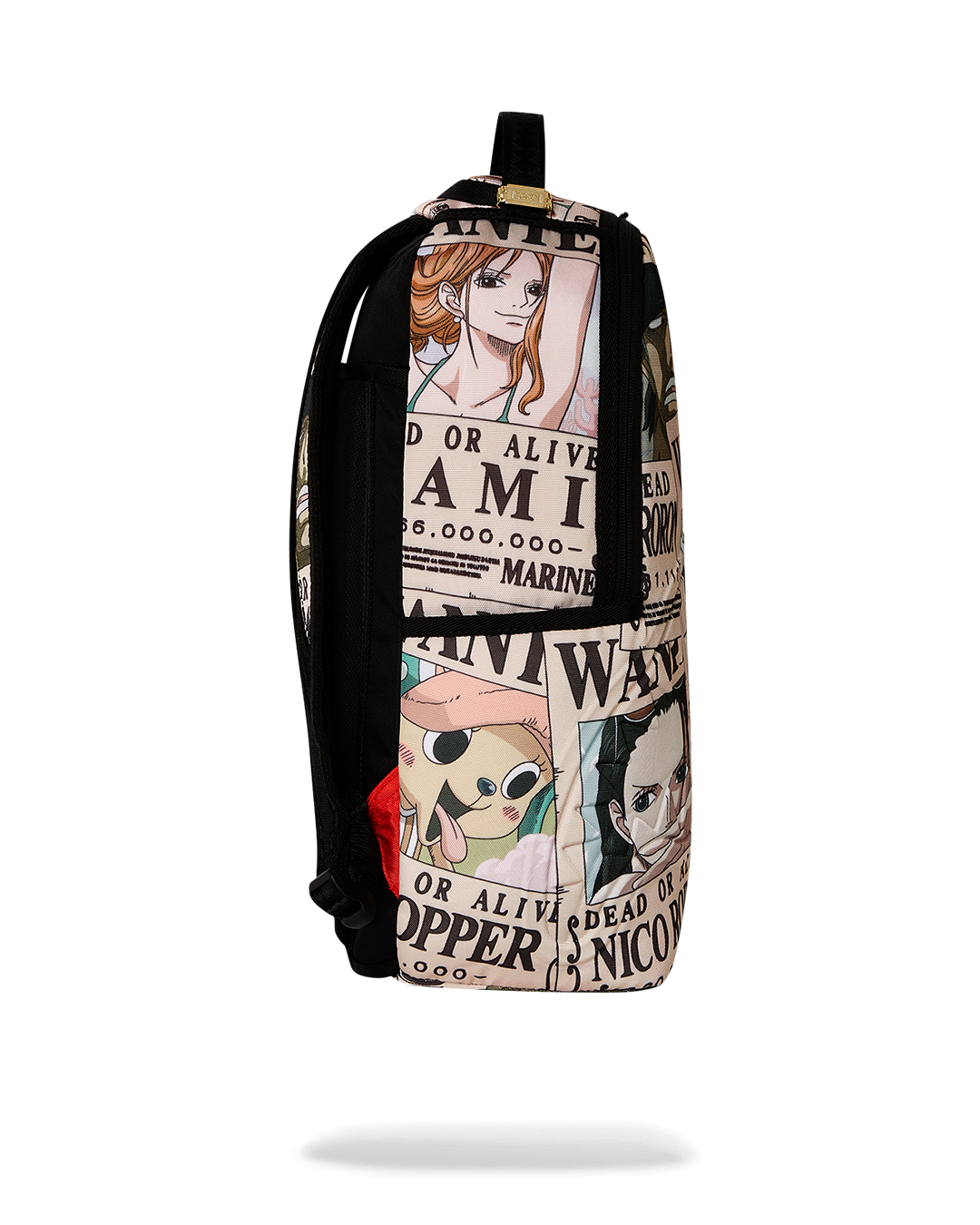 Interior layout of Sprayground Shark Backpack with laptop compartment and organizer.