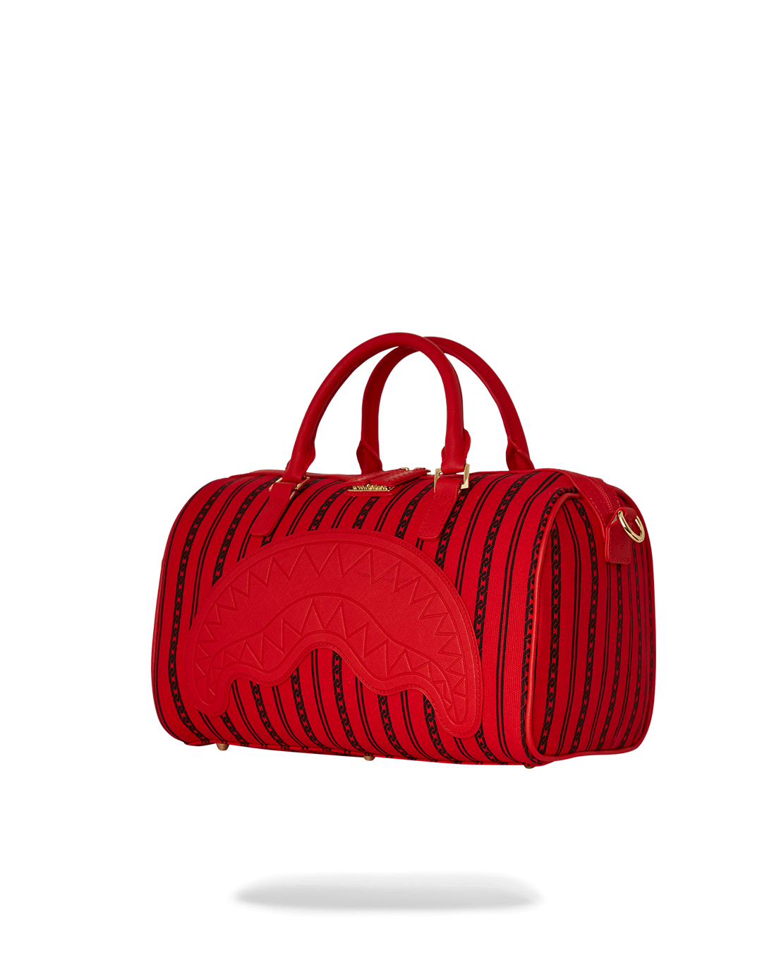 Interior view of the SkyChain mini duffle showing pockets and zipper
