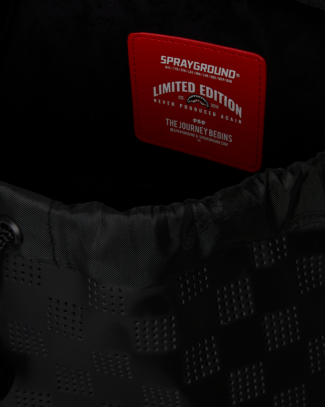 Billionaire Hills backpack displayed against a scenic travel backdrop.