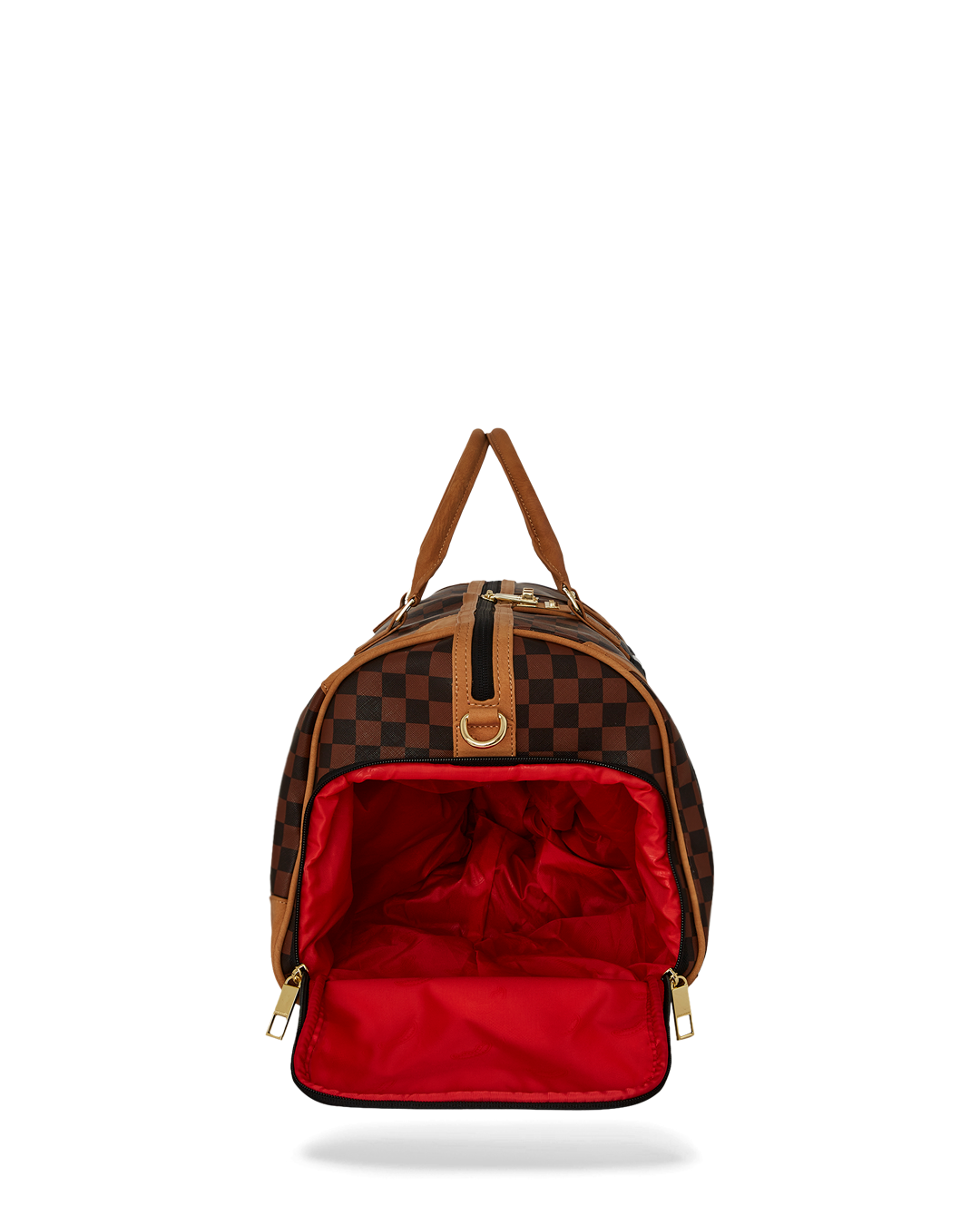 Hennyville duffle bag with metal zipper pocket and adjustable straps, ideal for travel and gym.