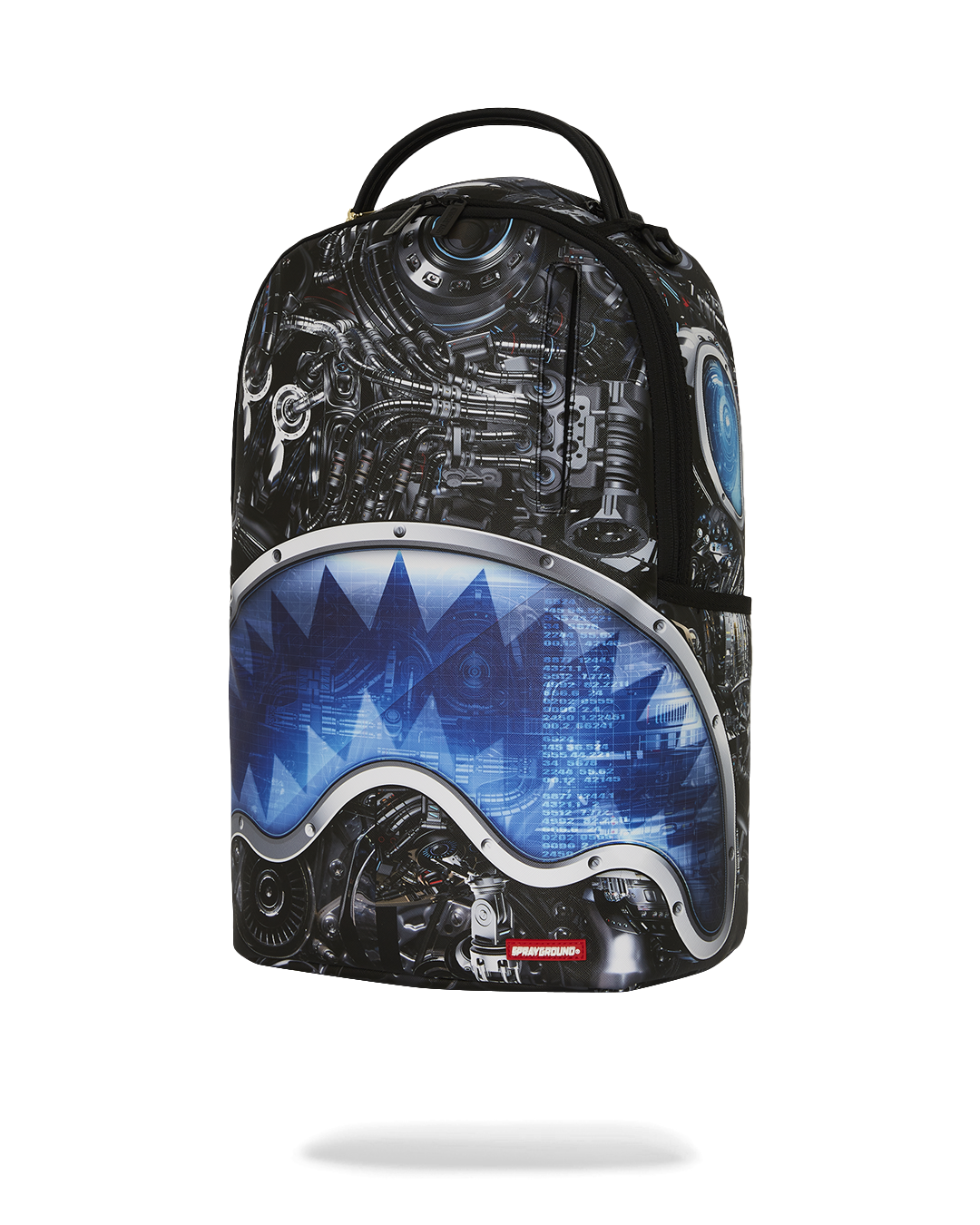 DLXR luxury travel backpack connected to carry-on luggage via slide-through back sleeve