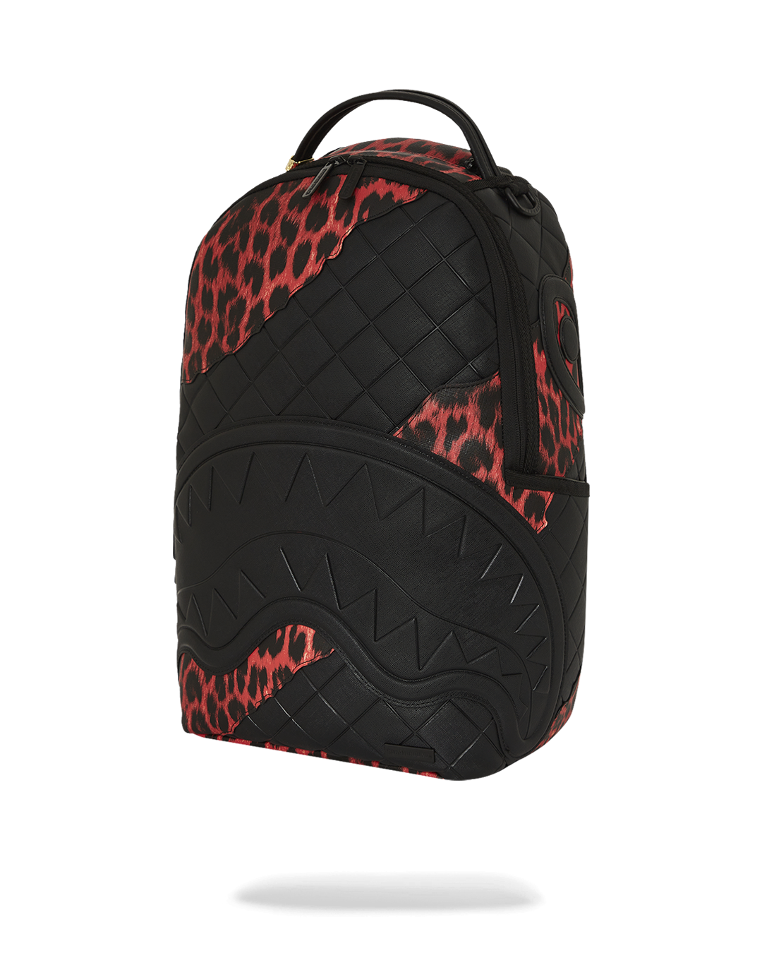 Side view of backpack with side pockets and ergonomic mesh padding