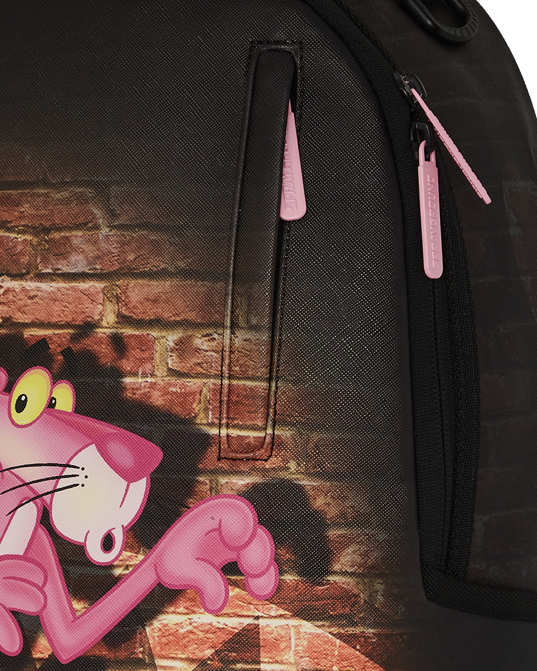 Open interior of travel backpack with velour laptop sleeve and organizer pockets