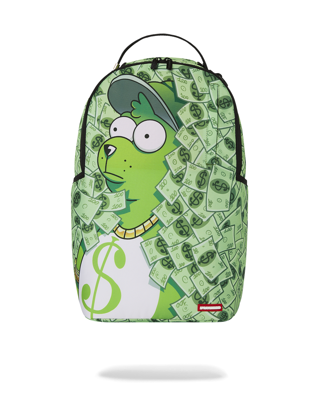 Sprayground Money Bear Backpack with laptop compartment and ergonomic mesh back padding