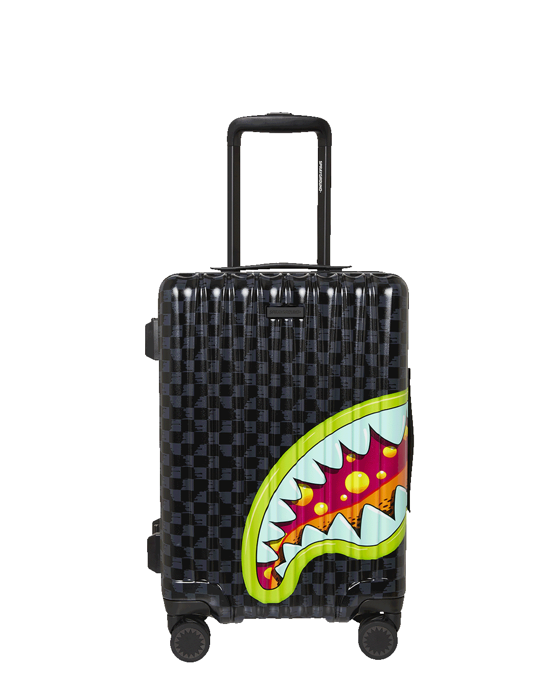 Vibrant Adventure hard shell luggage showcasing the durable exterior and wheels.