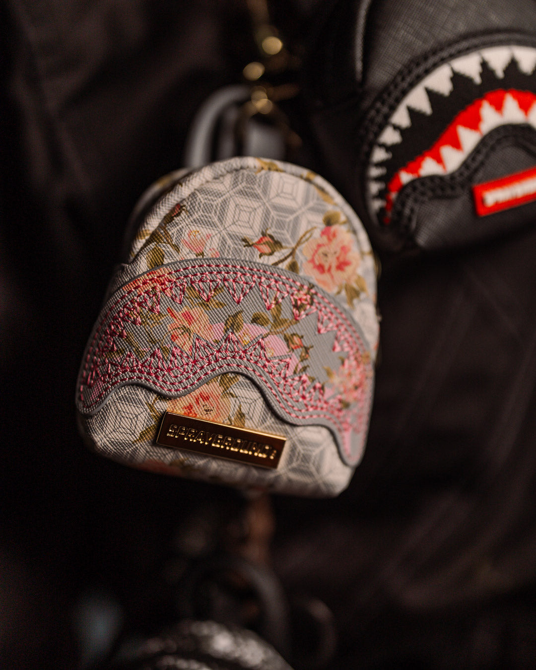 African bath accessories styled as a decorative keychain for travel