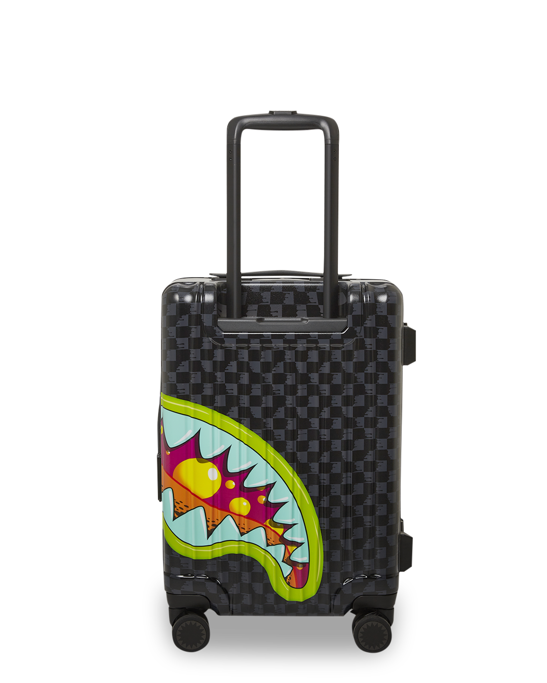 Vibrant Adventure hard shell luggage showcasing the durable exterior and wheels.