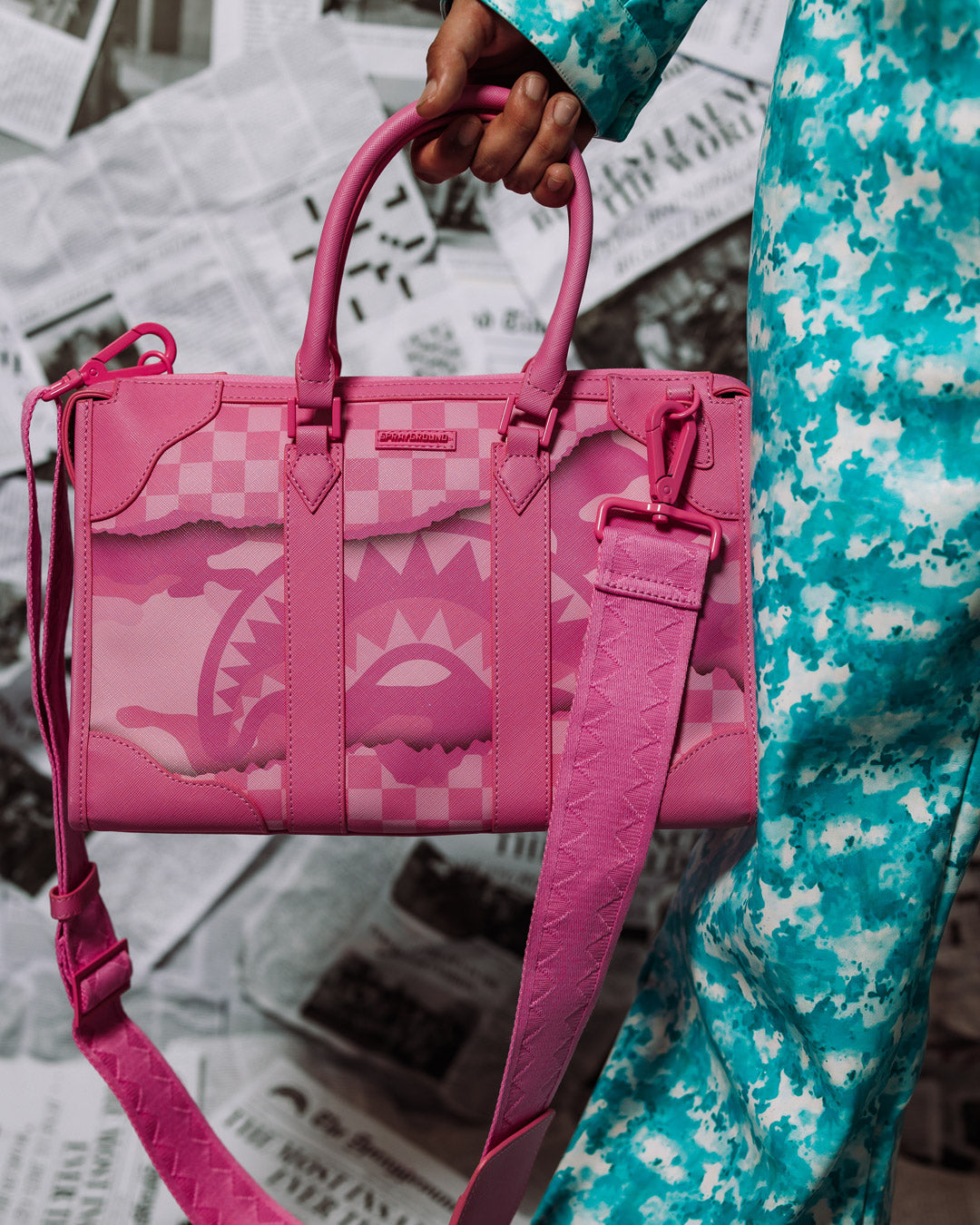 Interior shot showing zip pocket and water-resistant faux leather lining