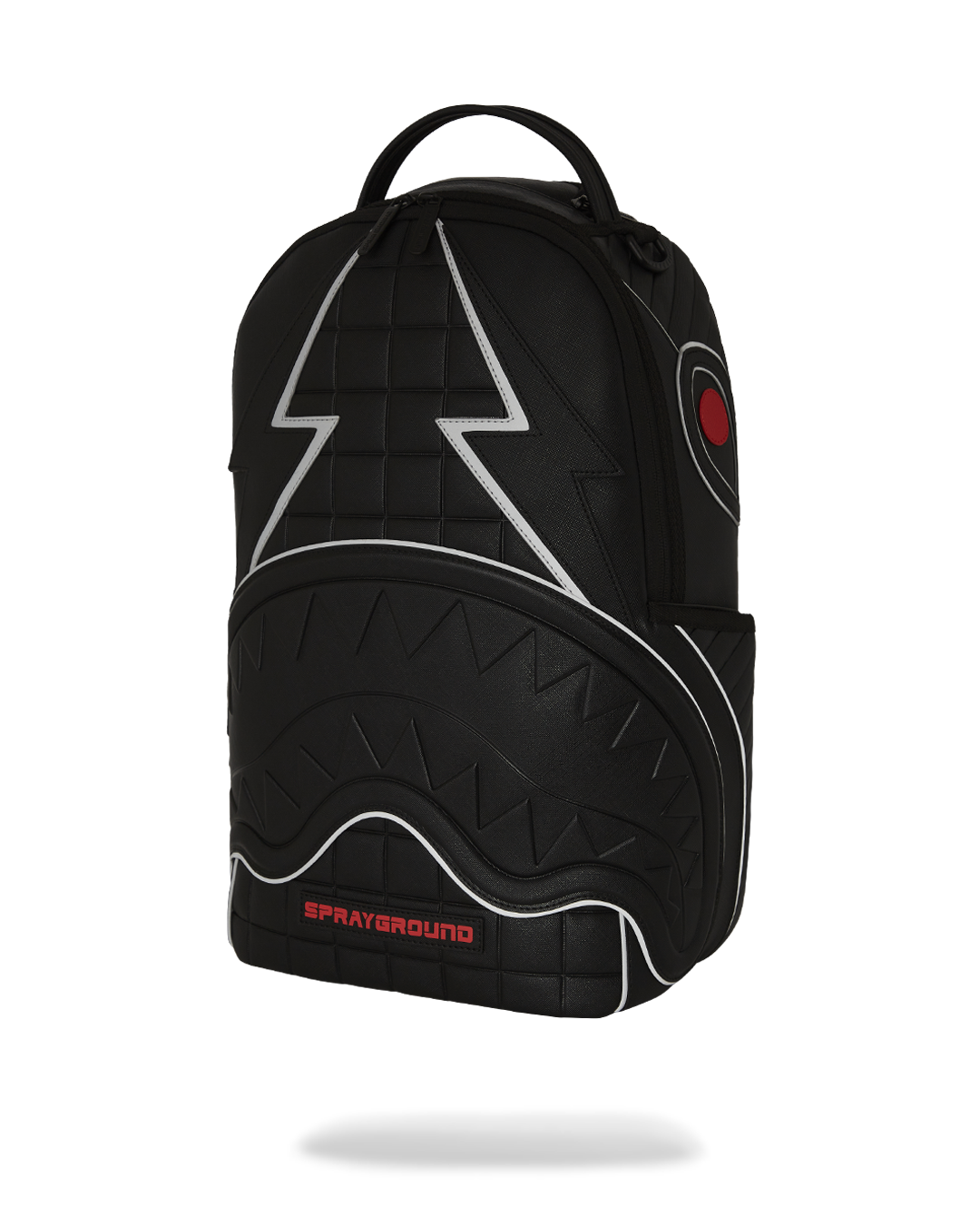 Side view showing side pockets and ergonomic straps for comfort