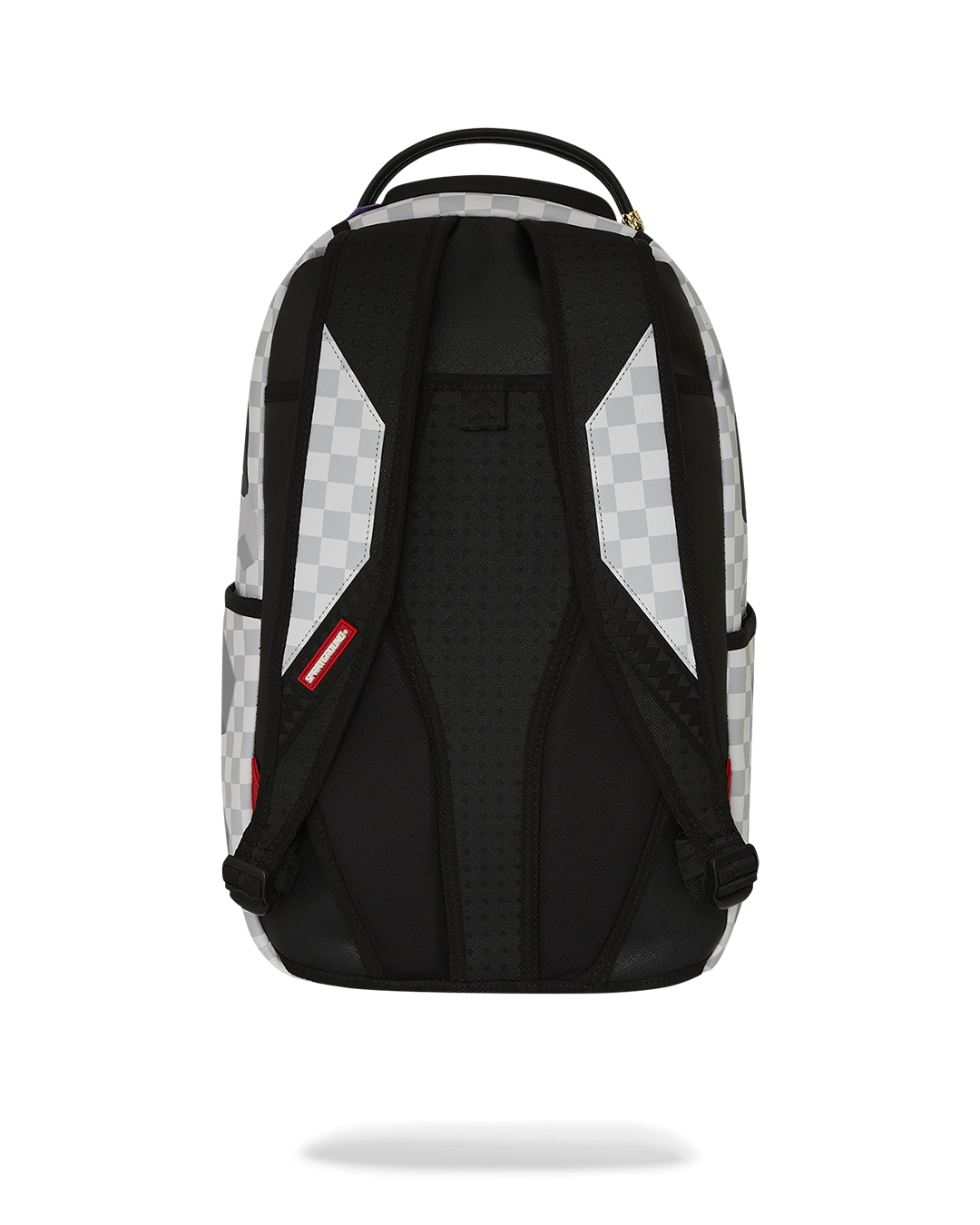 Sprayground One Piece Luffy backpack with checkered design, front view